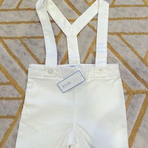 Jacadi White Overall Shorts